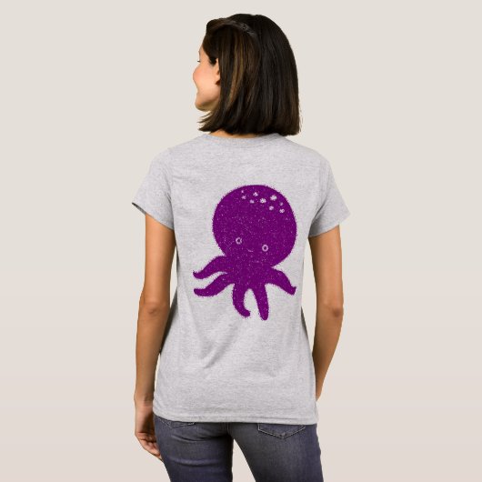 キュートピンクタコ旧プリント Tシャツ (裏面フル)