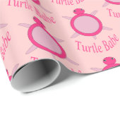 キュートピンクタートルベラッピング紙 ラッピングペーパー (ロールコーナー)