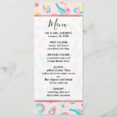 キュートピンクティール(緑がかった色)ユニコーンレインボーフローラスター メニュー (正面)