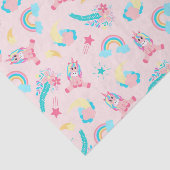 キュートピンクティール(緑がかった色)ユニコーンレインボーフローラスター 薄葉紙 (詳細)