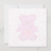 キュートピンクテディベアカスタム サンキューカード (裏面)