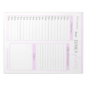 キュートピンクデイリープランナーカスタムメモ帳 ノートパッド (正面)