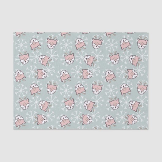 キュートピンクトナディアスノーフレークキッズホリデー 薄葉紙 (正面)