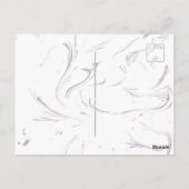 キュートピンクトラクター誕生日カード ポストカード (裏面)