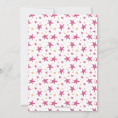 キュートピンクドラゴンガールファースト誕生日 招待状 (裏面)