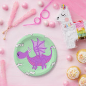 キュートピンクドラゴン紙プレート ペーパープレート (パーティー)