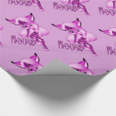 キュートピンクニャータイガーキャットラッピング紙 ラッピングペーパー (角)