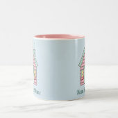 キュートピンクハウスホームスイートホーム ツートーンマグカップ (中央)