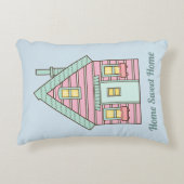 キュートピンクハウスホームスウィートホーム アクセントクッション (正面)