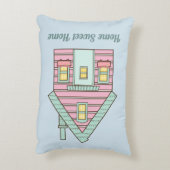 キュートピンクハウスホームスウィートホーム アクセントクッション (裏面(縦))