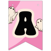 キュートピンクハッピーハローウィンパーティー バンティングフラッグ (第2の旗)