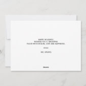 キュートピンクハッピーホリデーズ雪だるま シーズンカード (裏面)