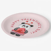 キュートピンクハッピーヴァレンティーンズデイパーティー紙プレート ペーパープレート (アングル)