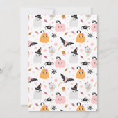 キュートピンクハロウィーン誕生日パーティーガール招待状 招待状 (裏面)