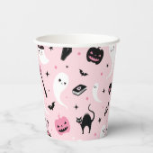 キュートピンクハローウィンパーティ 紙コップ (裏面)