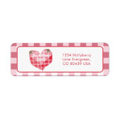 キュートピンクハートギンガムプレイドカスタムリターンズ ラベル (正面)