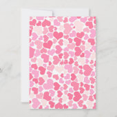 キュートピンクハートズガレンティーンズデイお祝い 招待状 (裏面)