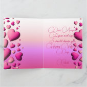 キュートピンクハートハッピーバレンタインデー カード (内部)