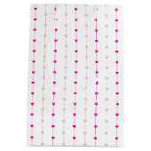 キュートピンクハートバレンタイン抱き枕 ミディアムペーパーバッグ (裏面)