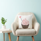 キュートピンクハートバレンティヌカップケーキ クッション (椅子)