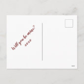 キュートピンクハートバレンティンズデイエンベロープスタイル シーズンポストカード (裏面)