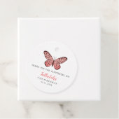 キュートピンクバタフライテーマ誕生日パーティー フェイバータグ (インサイチュ)