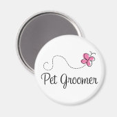 キュートピンクバタフライペットトリマー マグネット (正面/裏面)