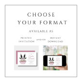 キュートピンクバニーイヤーイースターブランチ 招待状