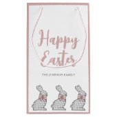 キュートピンクバニーハッピーイースター スモールペーパーバッグ (裏面)