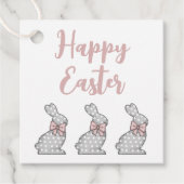 キュートピンクバニーハッピーイースター フェイバータグ (正面)