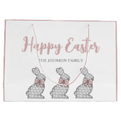 キュートピンクバニーハッピーイースター ラージペーパーバッグ (裏面)