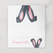 キュートピンクバニー耳ハッピーイースター プレイスカード (外部開封)