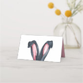 キュートピンクバニー耳ハッピーイースター プレイスカード (裏面)