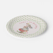 キュートピンクバニー1st誕生日紙プレート ペーパープレート (アングル)