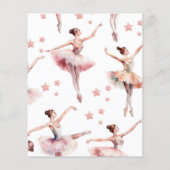 キュートピンクバレリーナダンススクレーブック紙 (裏面)