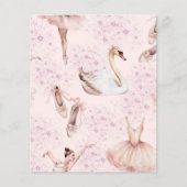 キュートピンクバレリーナダンススクレーブック紙 (正面)