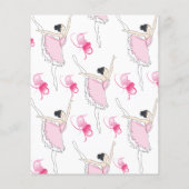 キュートピンクバレリーナダンススクレーブック紙 (裏面)