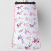 キュートピンクバンニー踊りパターン ゴルフヘッドカバー (回転90)