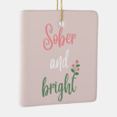 キュートピンクパステルソーバークリスマスギフト セラミックオーナメント (右)