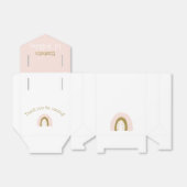 キュートピンクパステルボホレインボーファースト誕生日 フェイバーボックス (折り畳みなし)