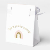 キュートピンクパステルボホレインボーファースト誕生日 フェイバーボックス (裏面サイド)