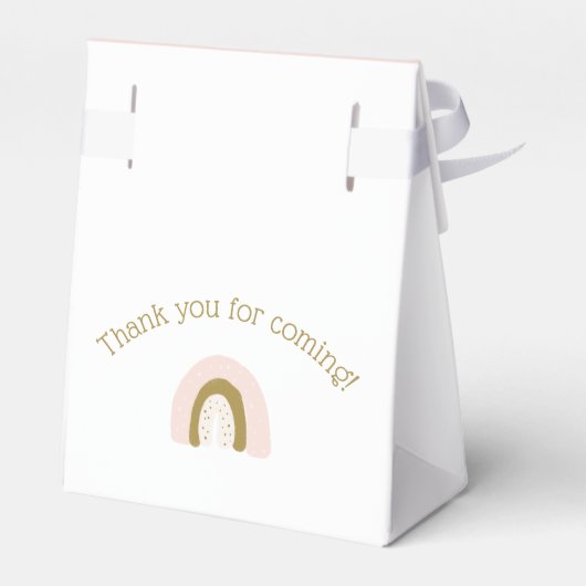 キュートピンクパステルボホレインボーファースト誕生日 フェイバーボックス (裏面サイド)