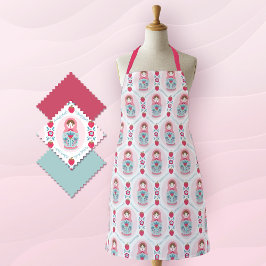 キュートピンクパターンベーキング エプロン