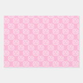 キュートピンクパンプキンパターンハローウィンパーティ ラッピングペーパーシート (正面2)