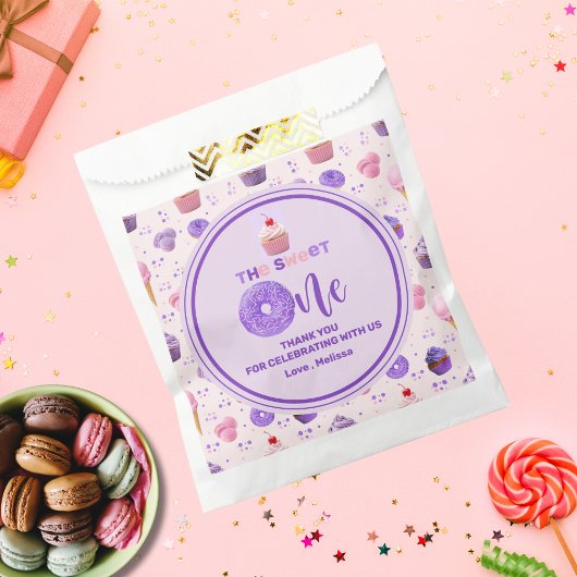 キュートピンクパープルスウィートワンパターン誕生日 フェイバーバッグ