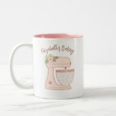 キュートピンクビジネスベーカリーミキサー ツートーンマグカップ (左)