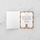 キュートピンクビーリークリスマスバレエ踊りパンダ シーズンカード (内部)