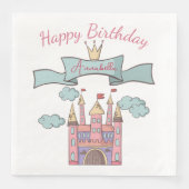 キュートピンクフェアリーテイルプリンセス城名前をカスタムする (正面)