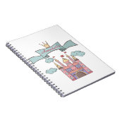 キュートピンクフェアリーテイルプリンセス城名前をカスタムする ノートブック (右側)