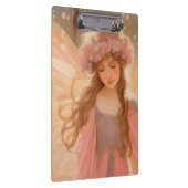 キュートピンクフェアリー絵画ファンタジー クリップボード (右)